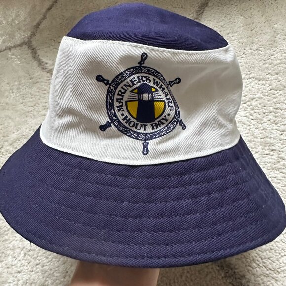 Vintage Mariner's Wharf Hout Bay South Africa Nautical Bucket Hat - Picture 4 of 6